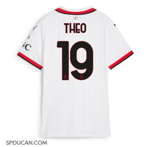 Zenski Nogometni Dres AC Milan Theo Hernandez #19 Gostujuci 2024-25 Kratak Rukav